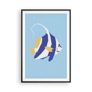 Affisch i svart ram - Miss av tropiska vatten - 61x91 cm