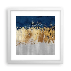 Affisch i vit ram - Modern komposition med blixt - 30x30 cm