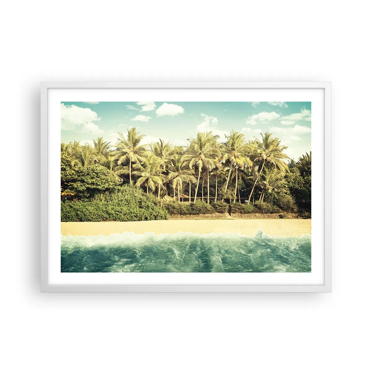 Affisch i vit ram - Kanske här? - 70x50 cm