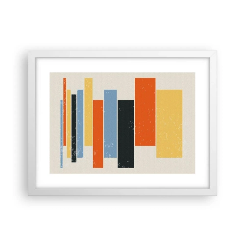 Affisch i vit ram - Inspelning av musik - 40x30 cm