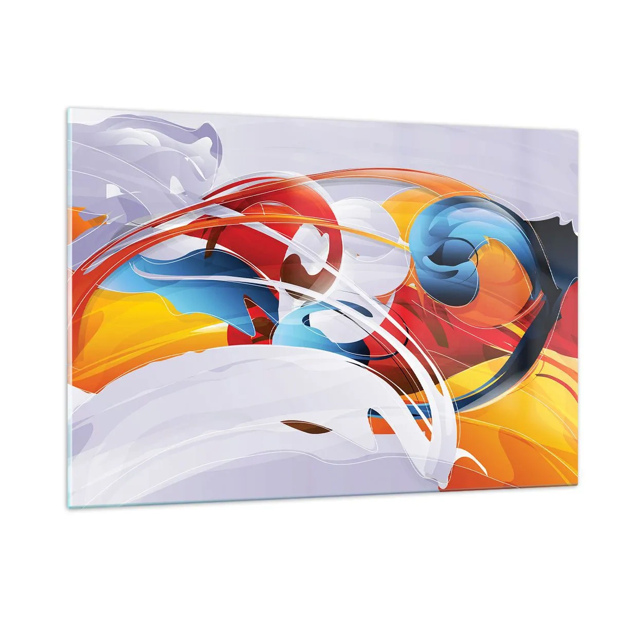 Glastavla - Bild på glas - Elementens dans - 120x80 cm