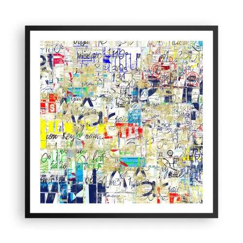 Affisch i svart ram - Helt enkelt gläder ögonen - 60x60 cm