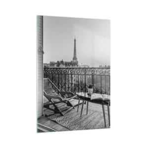 Glastavla - Bild på glas - En eftermiddag i Paris - 50x70 cm