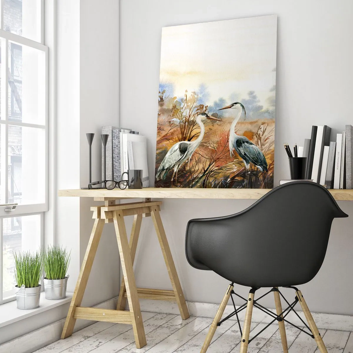 Glastavla - Bild på glas - Vart ska vi på hösten? - 80x120 cm