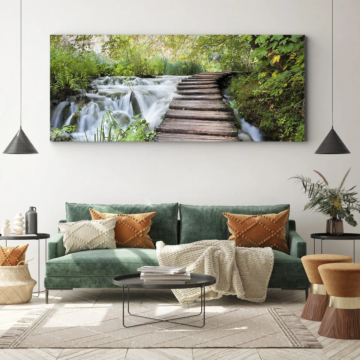 Canvastavla - Bild på duk - Inget lugnt vatten - 100x40 cm