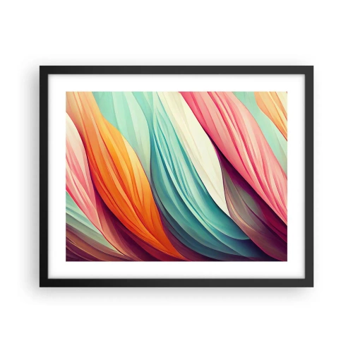 Affisch i svart ram - Regnbågsväv - 50x40 cm