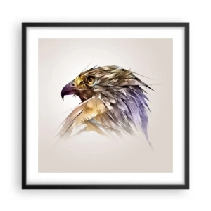 Affisch i svart ram - En kämpes porträtt - 50x50 cm