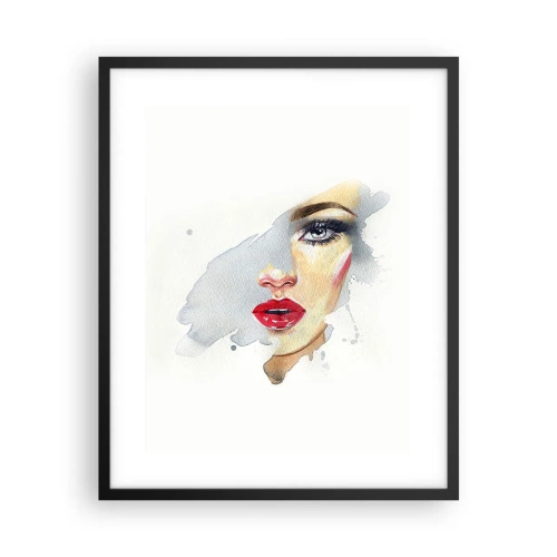 Affisch i svart ram - Reflektion i vattendroppe - 40x50 cm