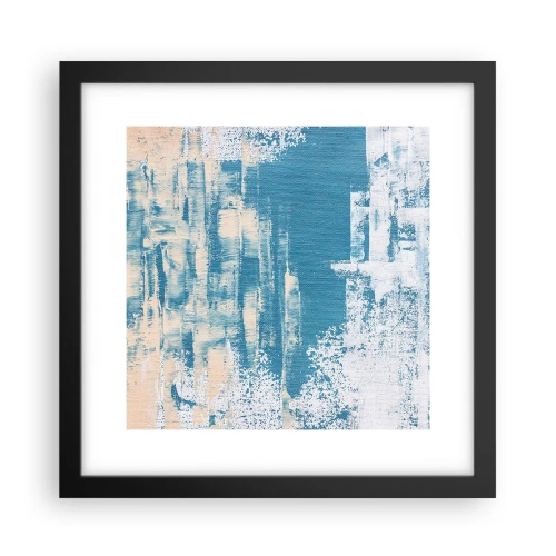 Affisch i svart ram - Genom istapp - 30x30 cm