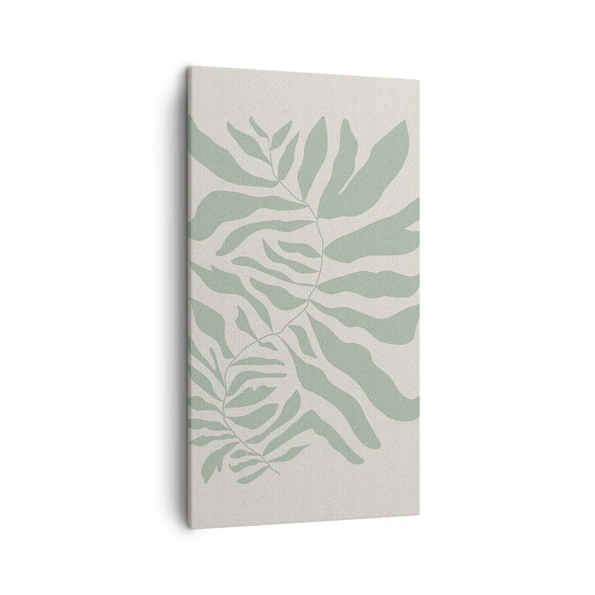 Canvastavla - Bild på duk - Smaragdgrön gren - 45x80 cm