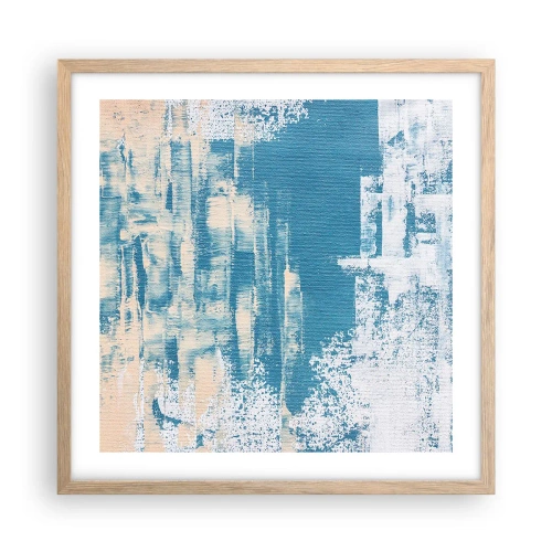 Affisch i ram av ljusek - Genom istapp - 50x50 cm