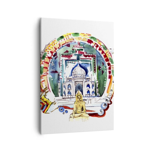 Canvastavla - Bild på duk - Indiska världsbalansen - 50x70 cm