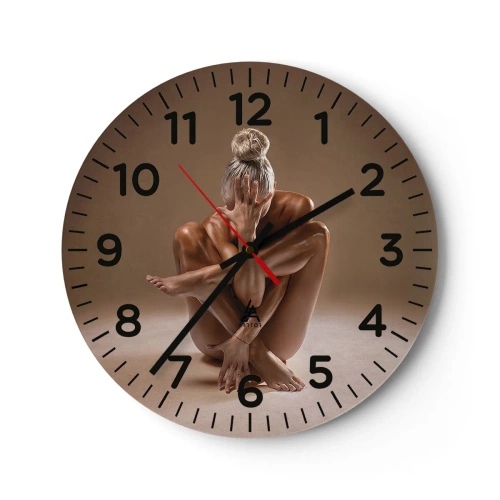 Väggklocka - Klocka på glas - Kroppens och själens enighet - 30x30 cm