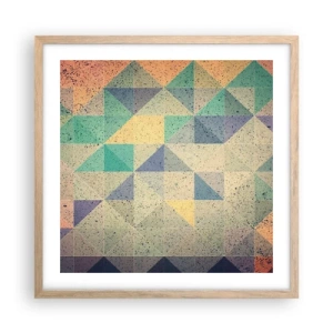 Affisch i ram av ljusek - Trianglarnas republik - 50x50 cm
