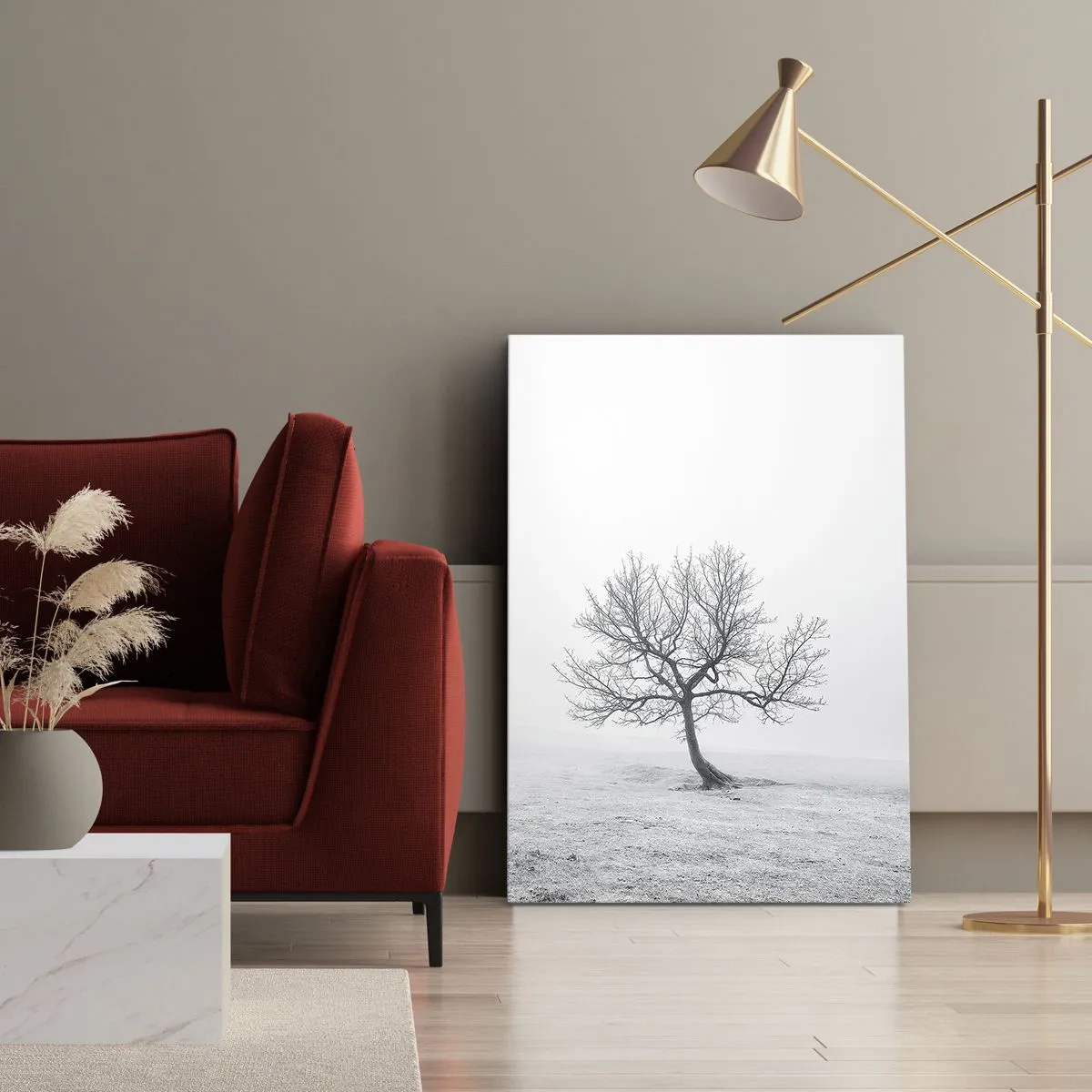 Canvastavla - Bild på duk - Mot intet - 65x120 cm