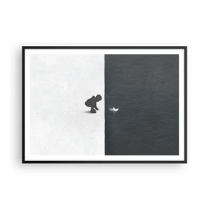Affisch i svart ram - En stor expedition - 100x70 cm