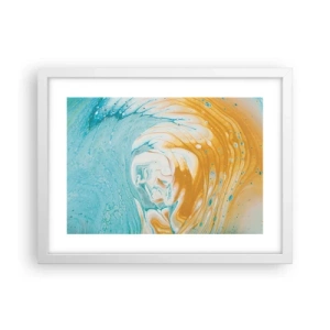 Affisch i vit ram - Pastellfärgad virvel - 40x30 cm