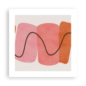 Affisch - Formernas mjuka rörelse - 40x40 cm