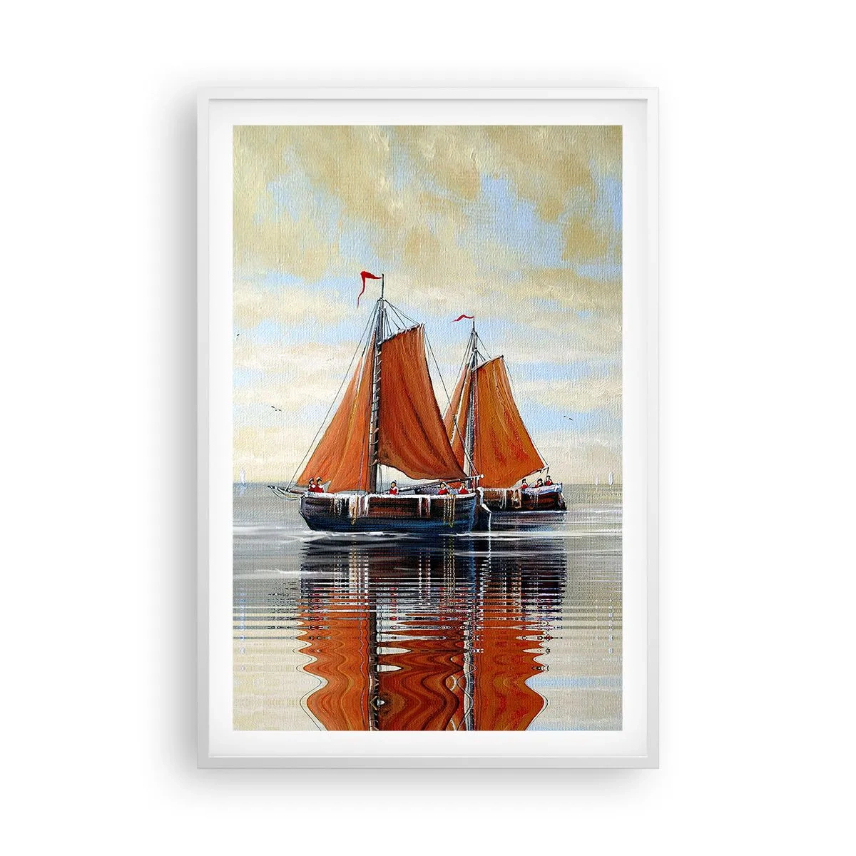 Affisch i vit ram - Hej, segla seglaren… - 61x91 cm