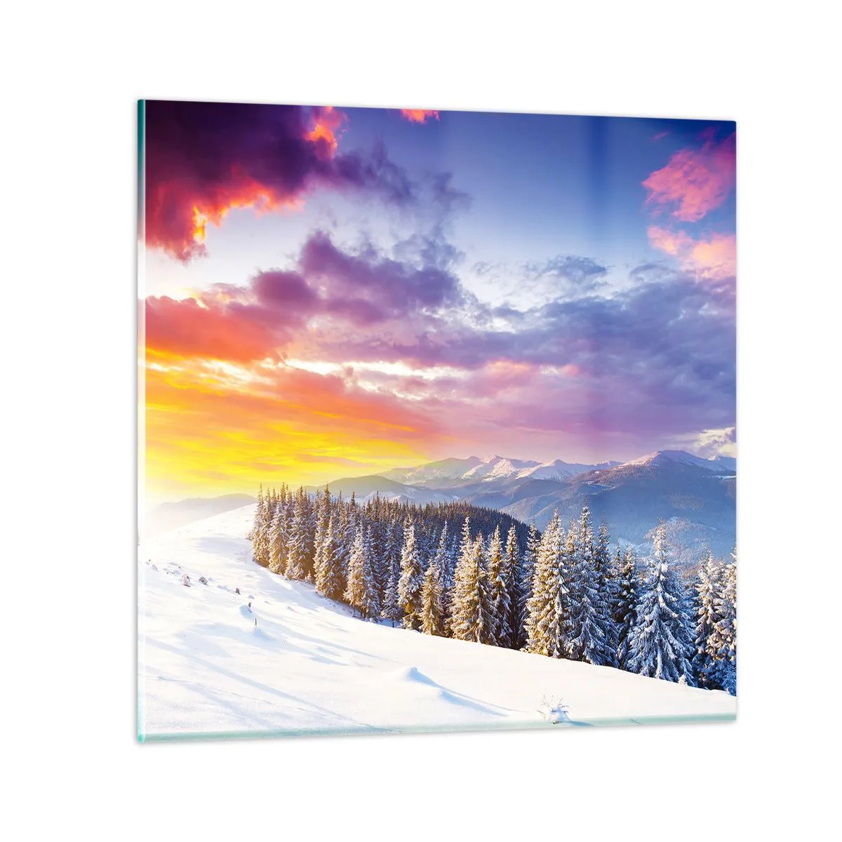 Glastavla - Bild på glas - Mitt på blanka dagen - 30x30 cm