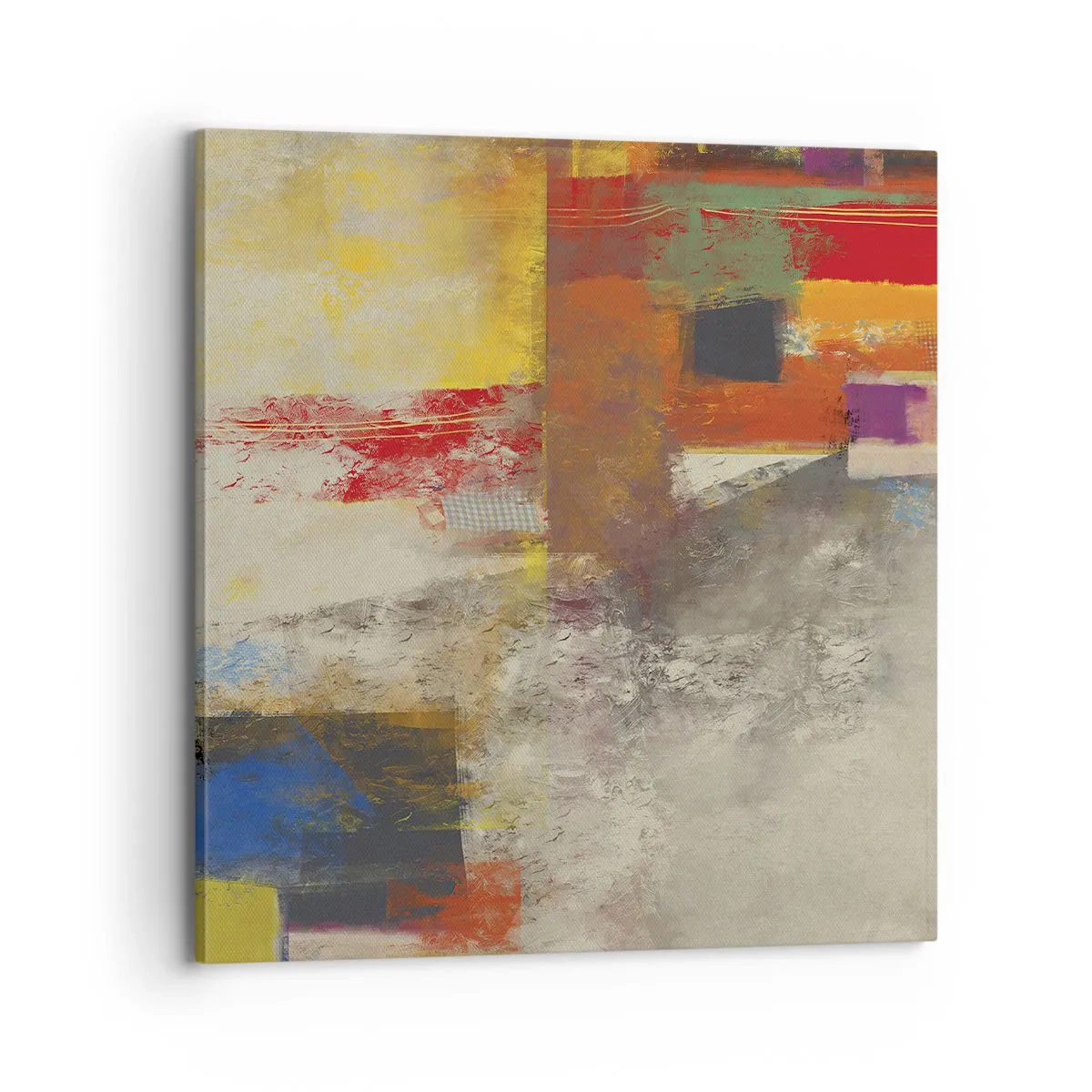 Canvastavla - Bild på duk - Färgernas geometri - 70x70 cm