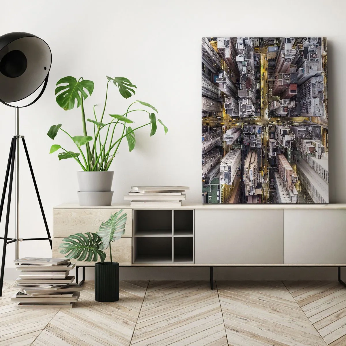 Canvastavla - Bild på duk - Hälsningar från Hongkong - 50x70 cm