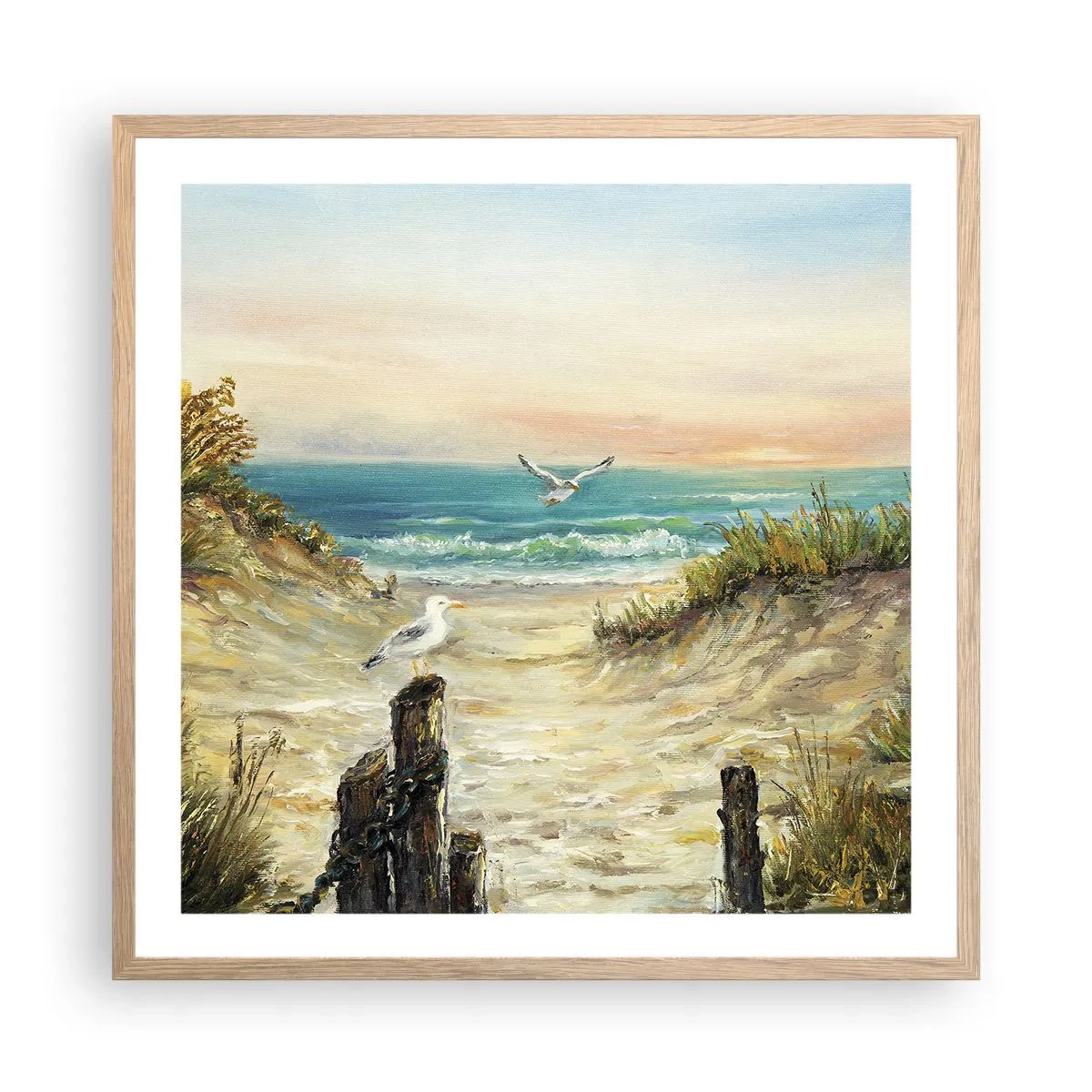 Affisch i ram av ljusek - Vindstilla - 60x60 cm