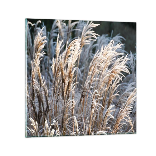 Glastavla - Bild på glas - Frostprydda - 30x30 cm