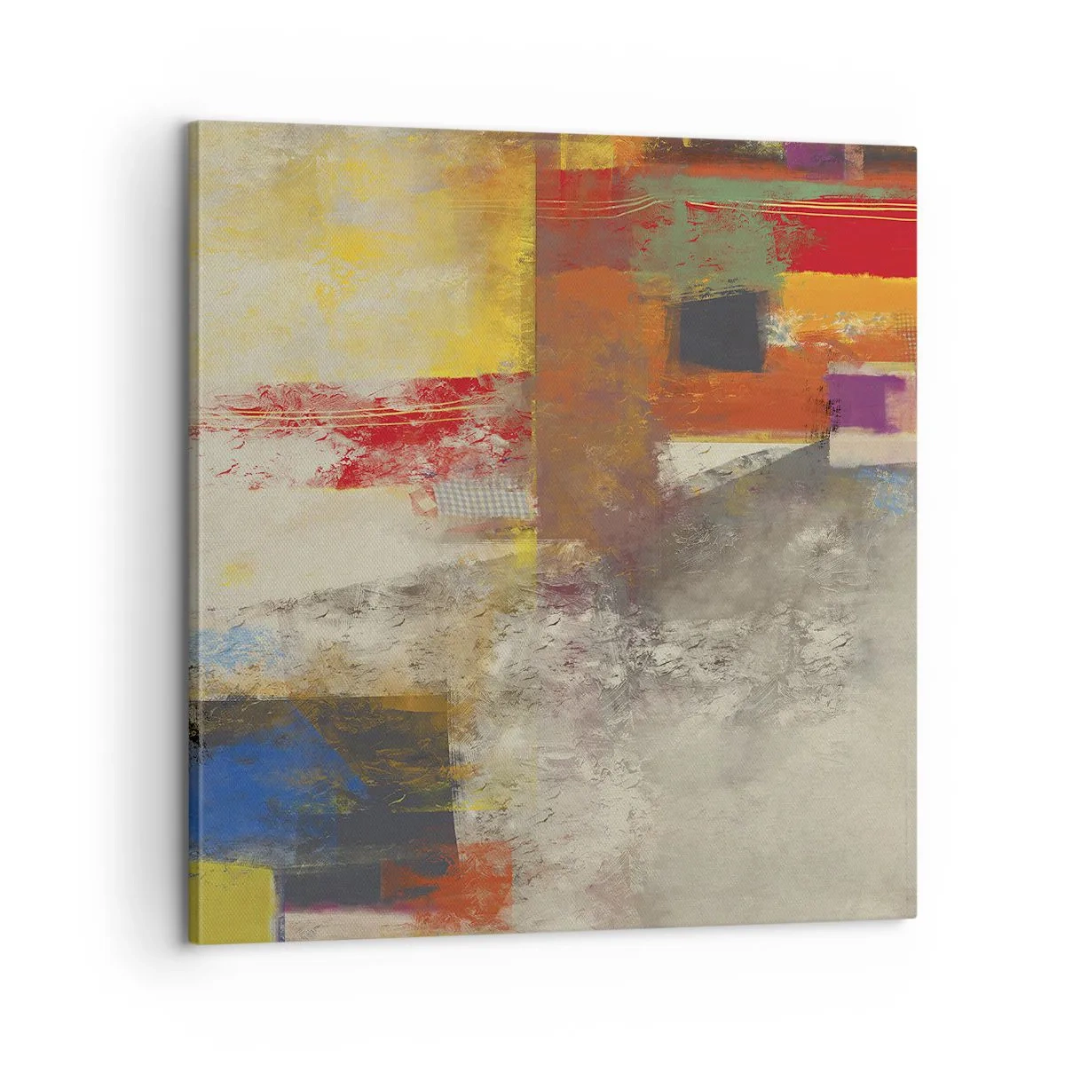 Canvastavla - Bild på duk - Färgernas geometri - 60x60 cm