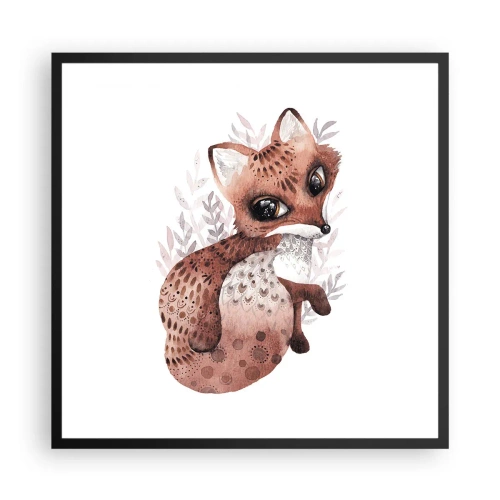 Affisch i svart ram - Bara älska - 60x60 cm