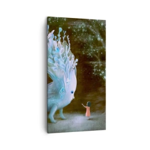 Canvastavla - Bild på duk - Fantastiskt möte - 45x80 cm