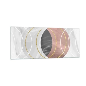 Glastavla - Bild på glas - Sfärernas musik - 100x40 cm