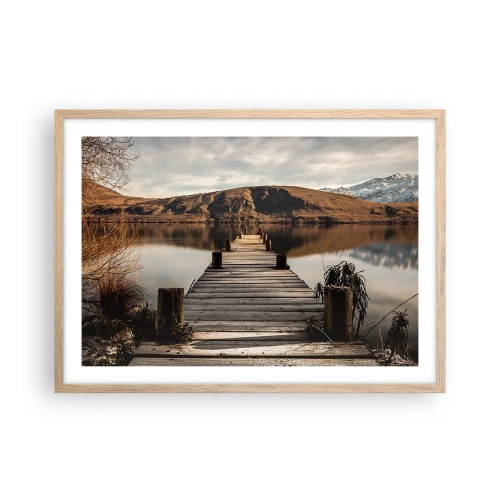 Affisch i ram av ljusek - Ett landskap i tystnad - 70x50 cm