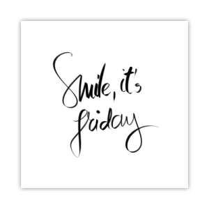 Affisch - Riktig glädje - 50x50 cm