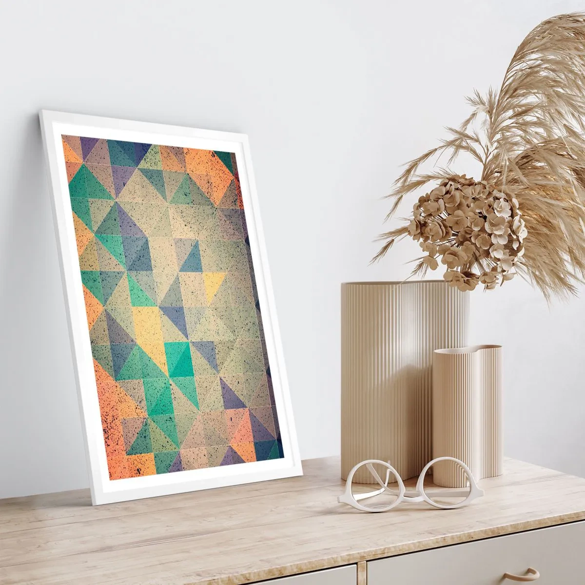 Affisch i vit ram - Trianglarnas republik - 50x70 cm