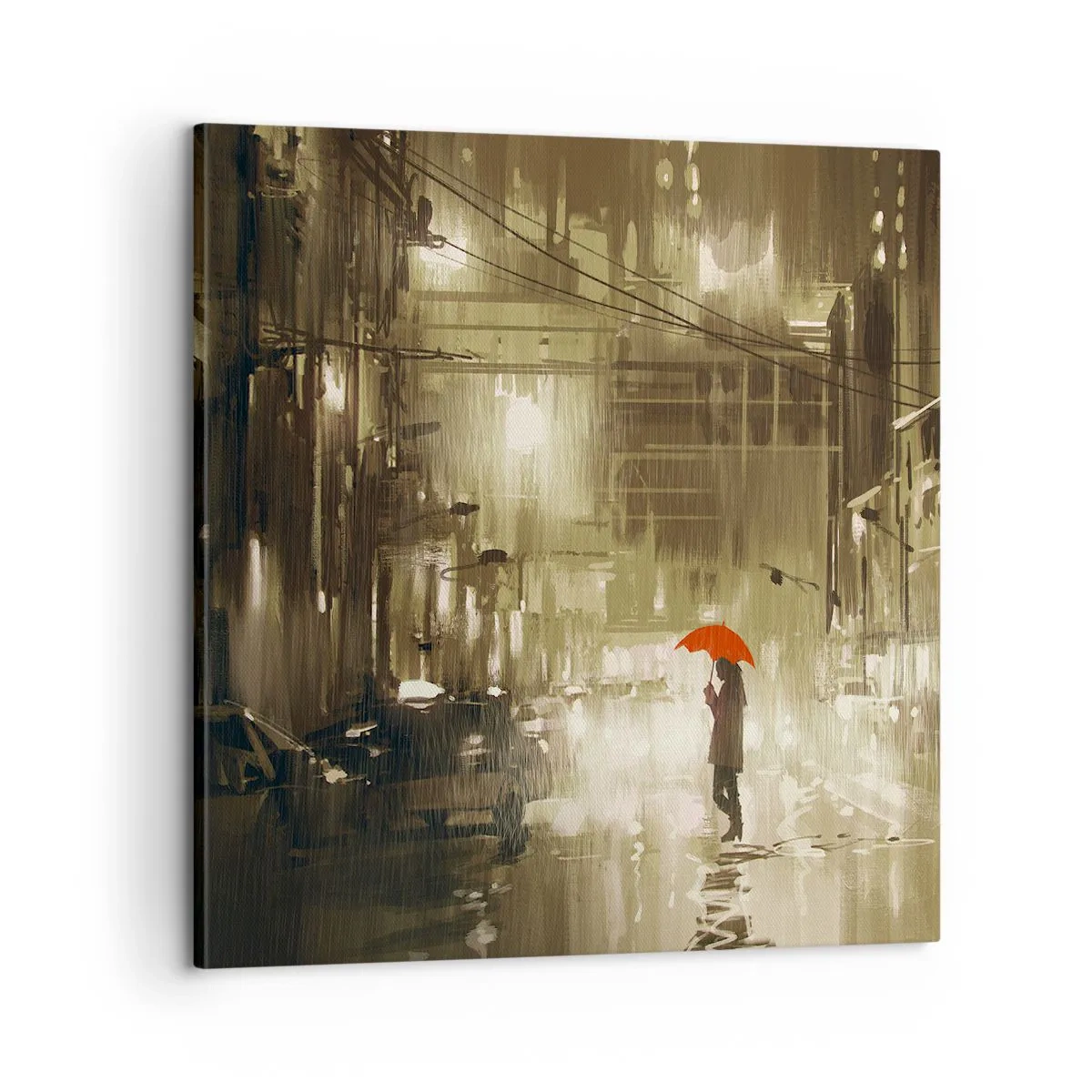 Canvastavla - Bild på duk - Själv, men inte ensam - 60x60 cm