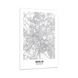 Glastavla - Bild på glas - Berlins blomma - 80x120 cm