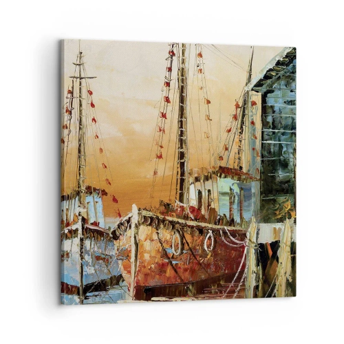 Canvastavla - Bild på duk - Lugn hemresa - 60x60 cm