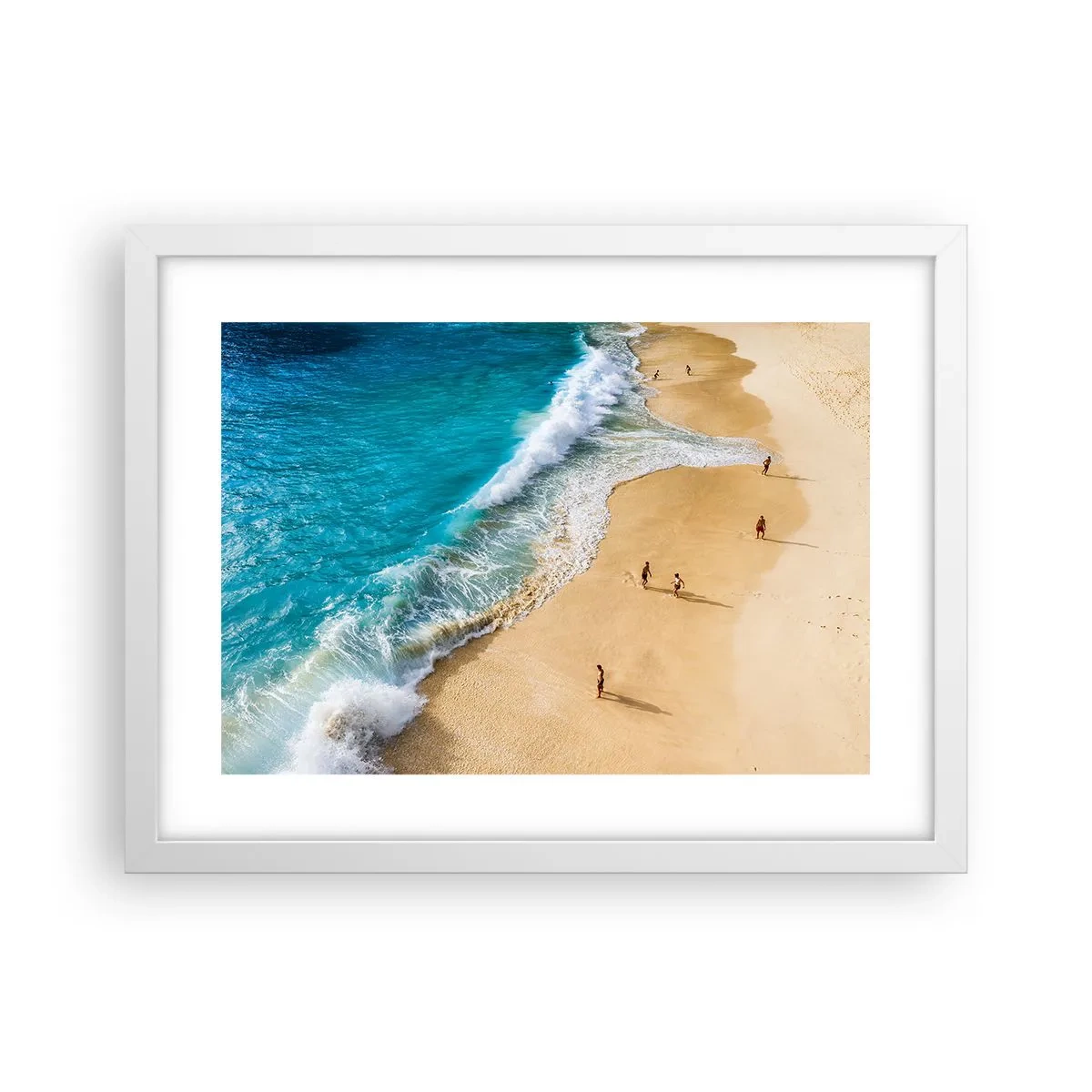 Affisch i vit ram - Och sedan solen, stranden... - 40x30 cm