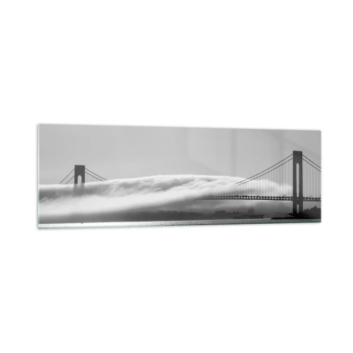 Glastavla - Bild på glas - Passera Golden Gate - 160x50 cm