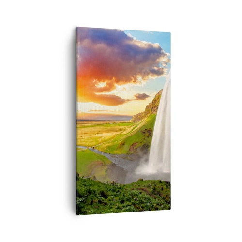 Canvastavla - Bild på duk - Full av isländsk sommar - 45x80 cm