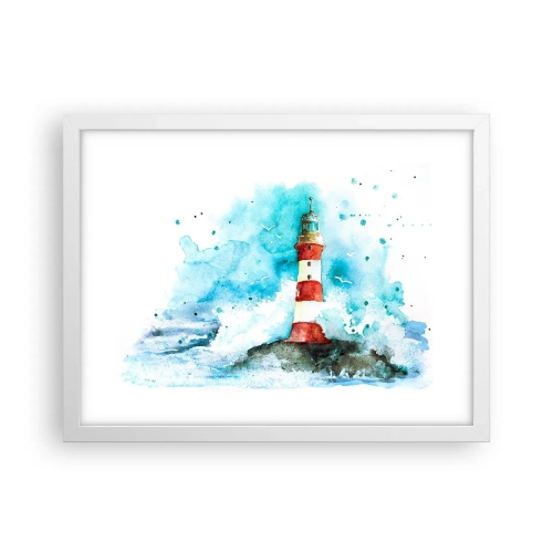 Affisch i vit ram - Elementens enhet - 40x30 cm