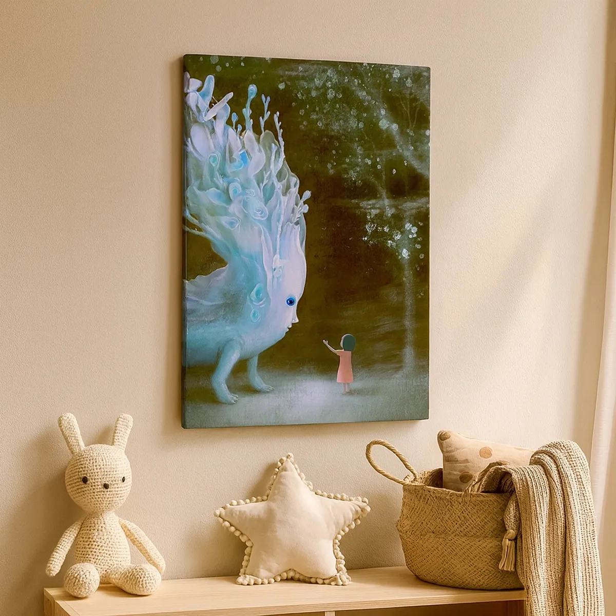 Canvastavla - Bild på duk - Fantastiskt möte - 50x70 cm