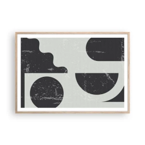 Affisch i ram av ljusek - Komposition ovanför och under - 100x70 cm