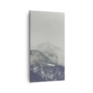 Canvastavla - Bild på duk - Dimmig dal - 65x120 cm