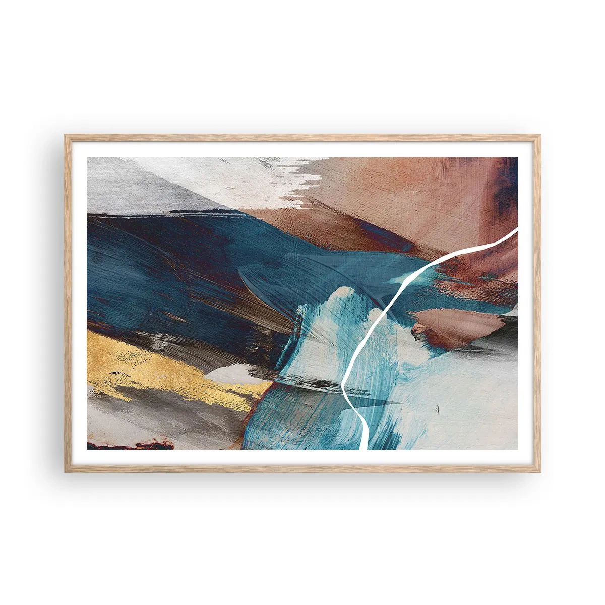 Affisch i ram av ljusek - Med styrka och energi - 100x70 cm