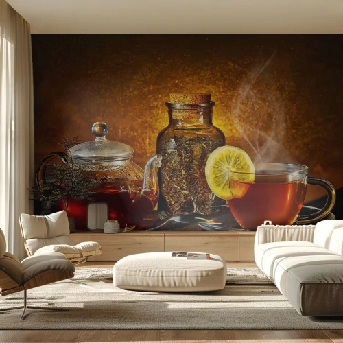 Fototapet Premium Sand - I holländska mästarnas stil - Gastronomi, Te, Tekopp - 400x280 cm
