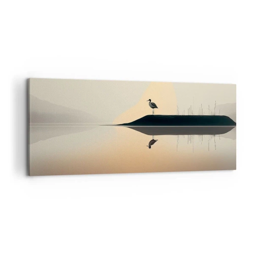 Canvastavla - Bild på duk - Herre på sjön - 100x40 cm