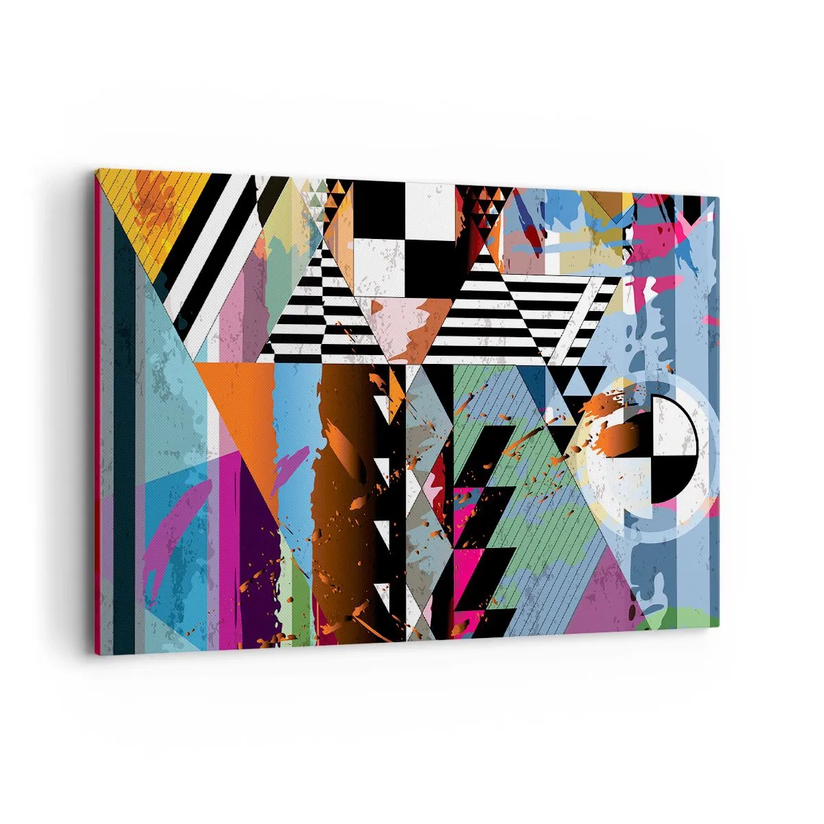 Canvastavla - Bild på duk - Geometriskt och organiskt - 120x80 cm