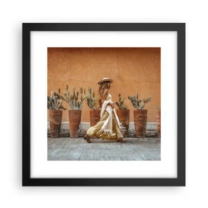 Affisch i svart ram - I hippiestil - 30x30 cm